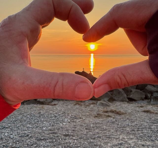 Sonnenuntergang vor Hiddensee