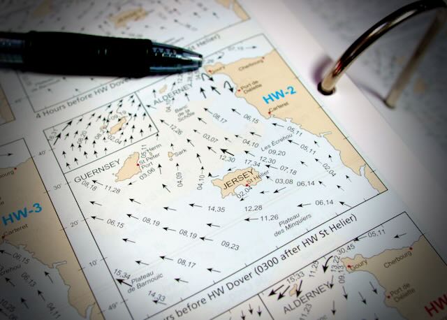 Strömungskarte der Kanalinseln