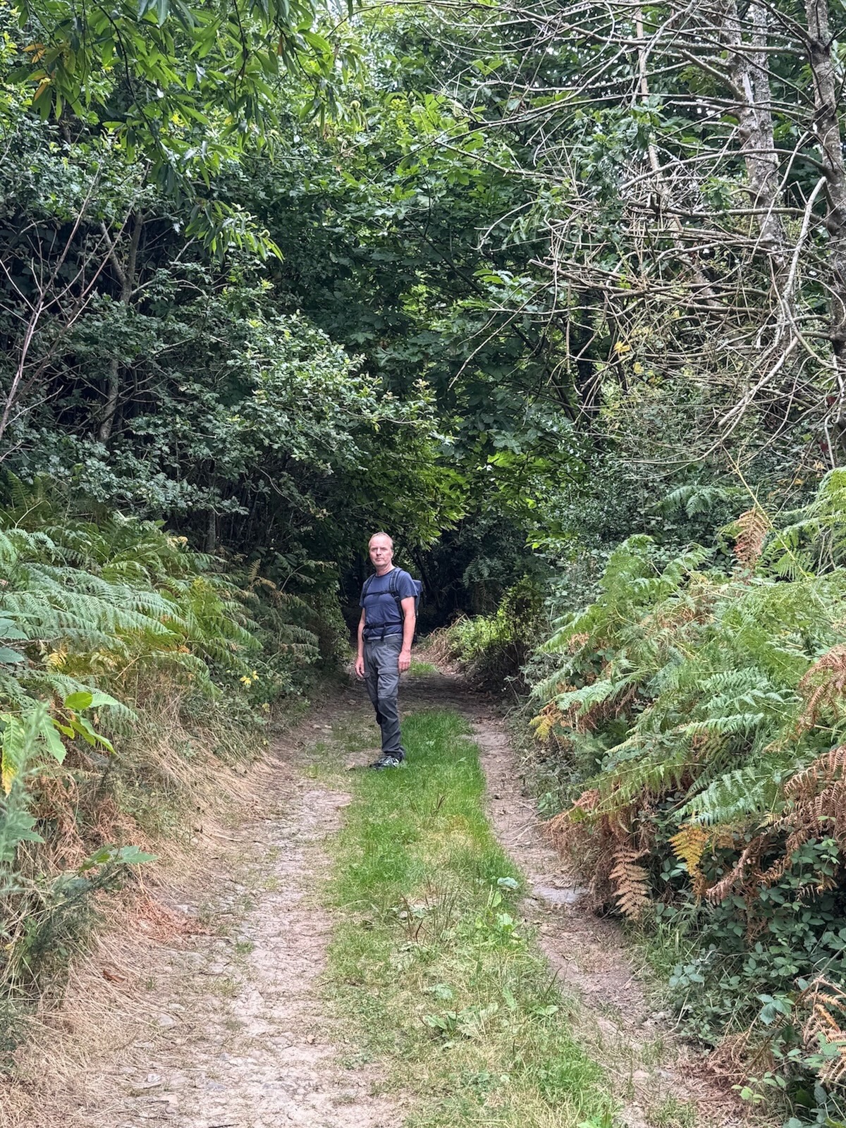 Thomas auf dem Wanderweg