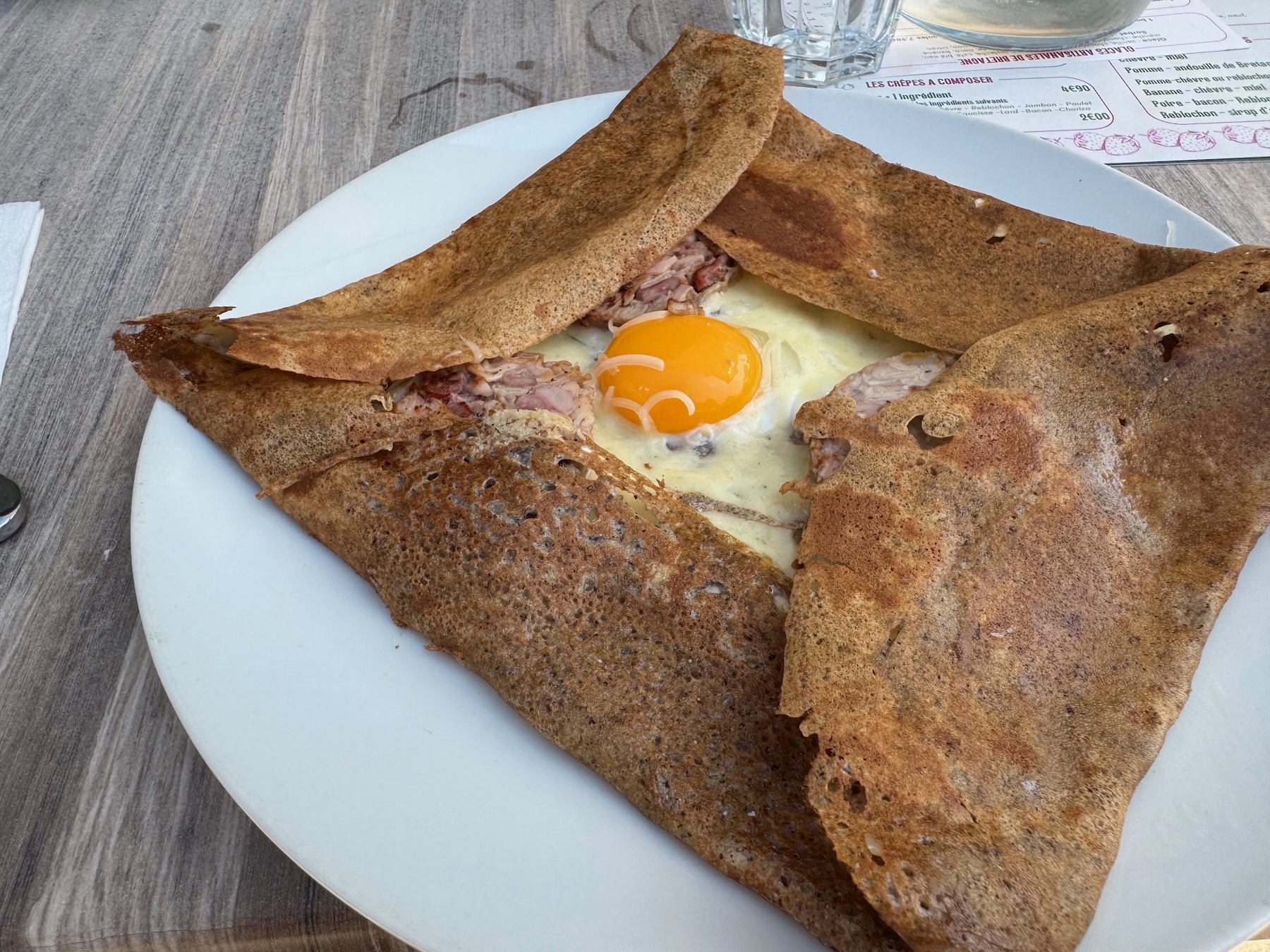 Crepe mit Schinken