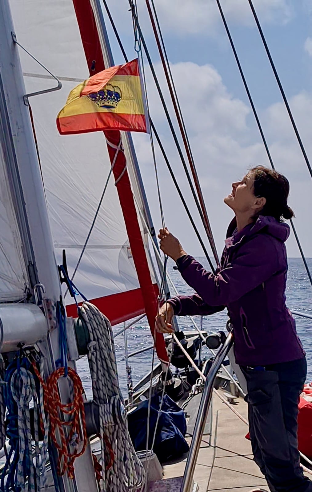 Wir überfahren die spanische Seegrenze