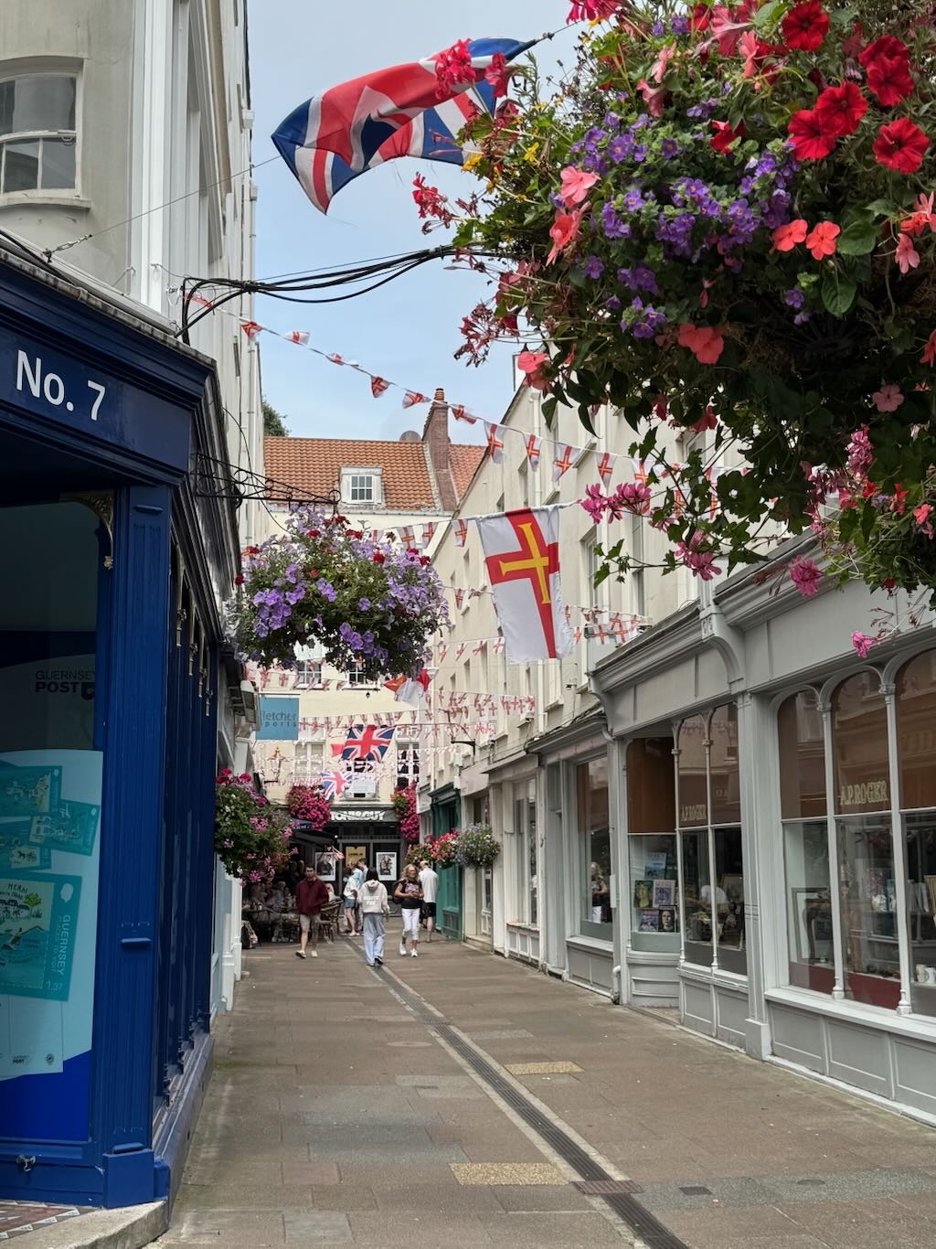 Bunte Straße in St. Peter Port