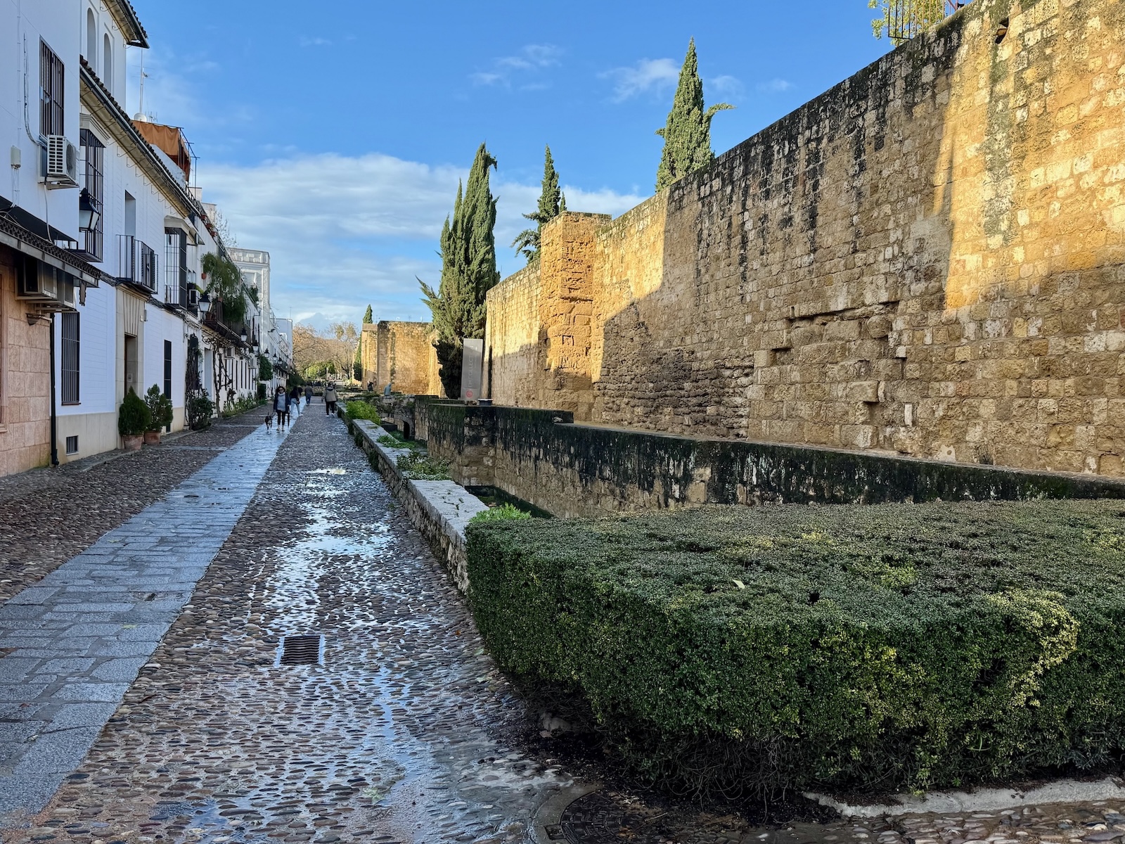 Stadtmauer und Regen