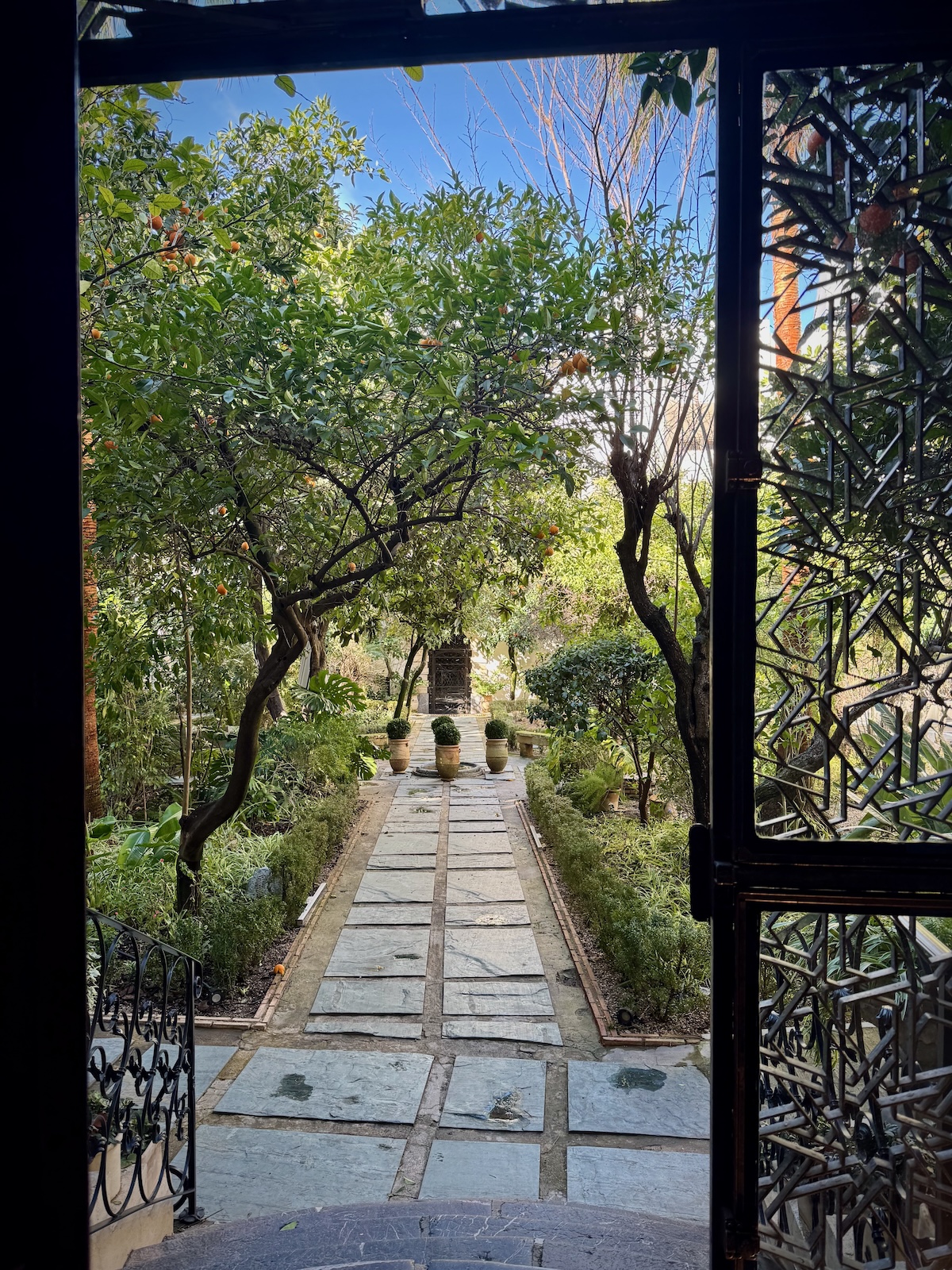 Blick in den Hotelgarten