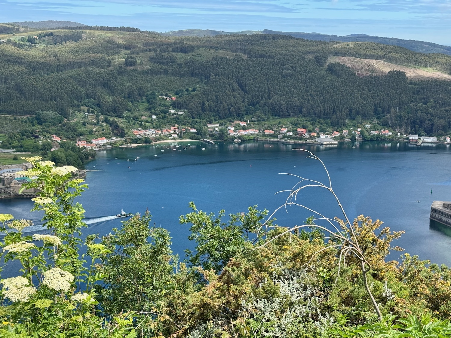 Blick vom Montefaro auf die andere Seite der Ria Ferrol