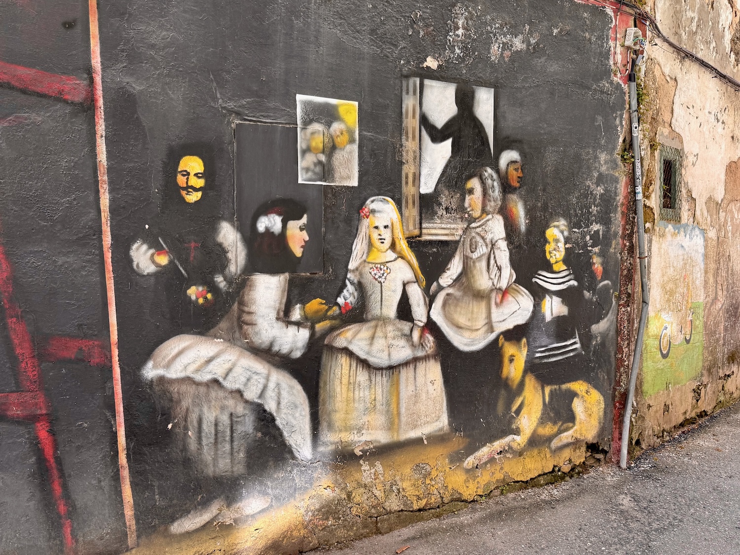 Im Canido Viertel Anspielung auf das beruehmte Gemaelde von Velazquez Las Meninas