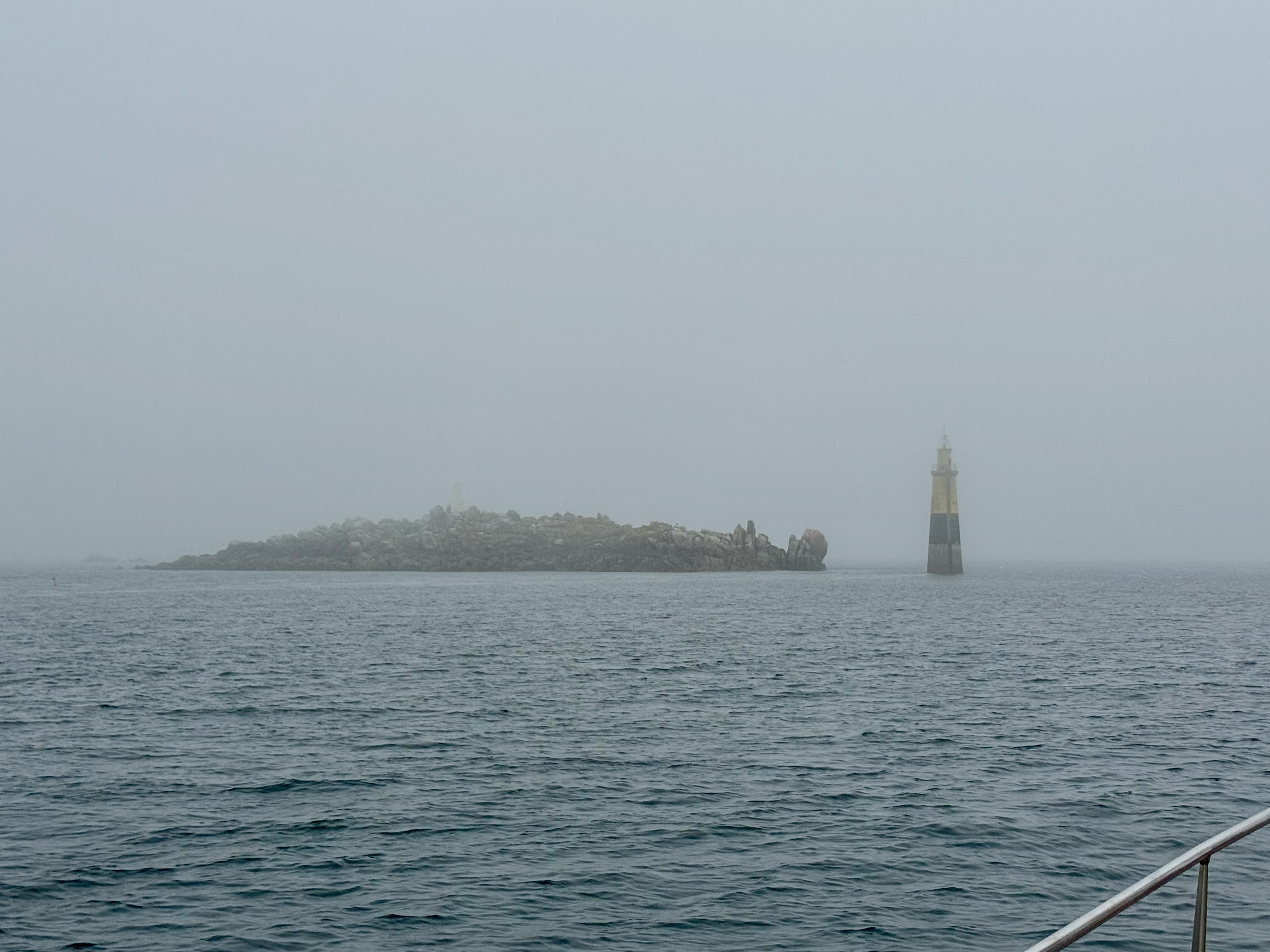 Weiter im Nebel in den Fluss hinein