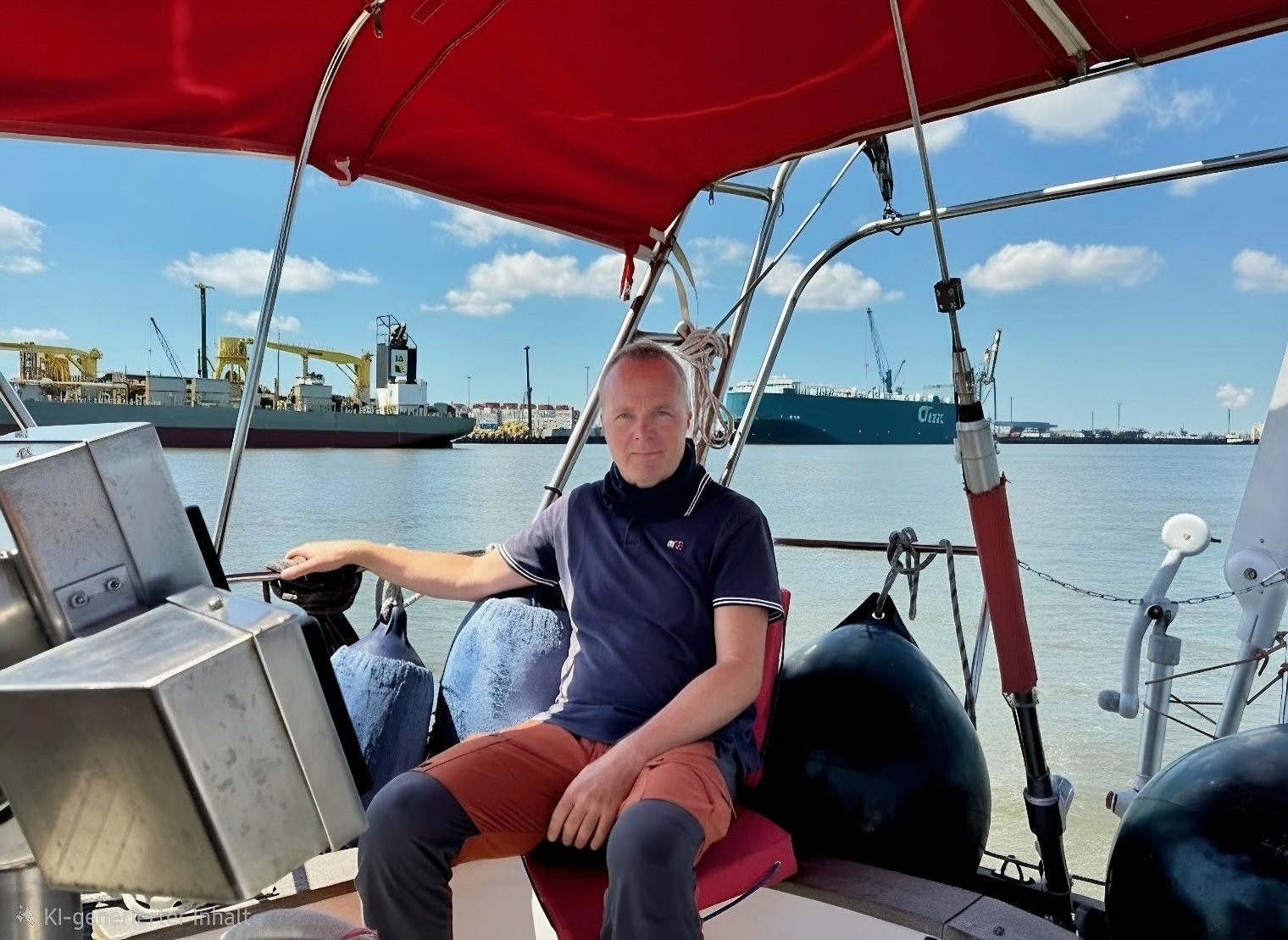 Unterwegs auf der Elbe vor Cuxhaven